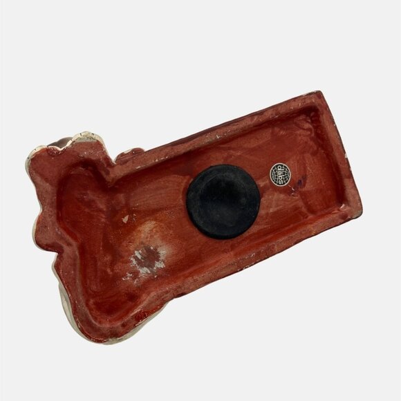 Vintage Dabs Japan Figural Ceramic Bank Old Man w/ Dog Sleeping Retirement Fund - Picture 2 of 7